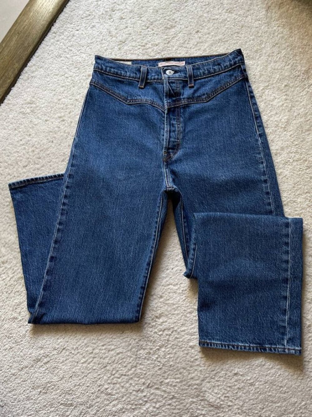 NWOT Levi's Premium Ribcage Straight Ankle Western Yoke Women's Jeans Size 29/27
